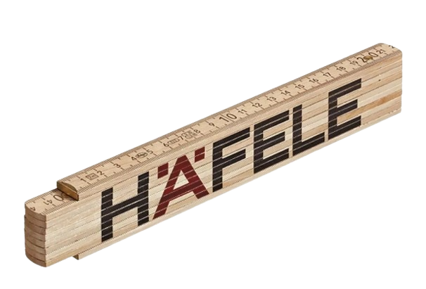 METRO HAFELE DE 2MTS MATERIAL: MADERA DE ABEDUL CON BISAGRAS DE ACERO Y PUNTERAS METÃLICAS